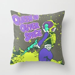 QUEEN OF OUTER SPACE Throw Pillow