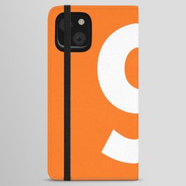 Number 9 (White & Orange) iPhone Wallet Case