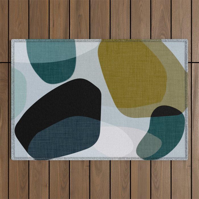 Abstract terrain - river Outdoor Rug