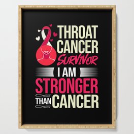 Head and Neck Throat Cancer Ribbon Survivor Serving Tray