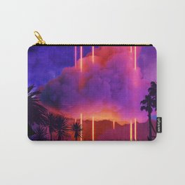 Neon palms landscape: Cloud Carry-All Pouch