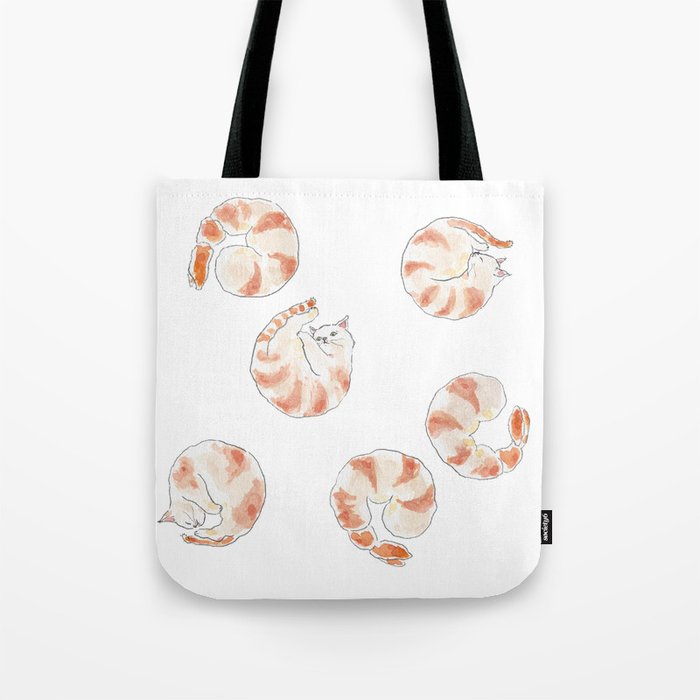 Ebinyanco -Shrimp Kitty- Tote Bag