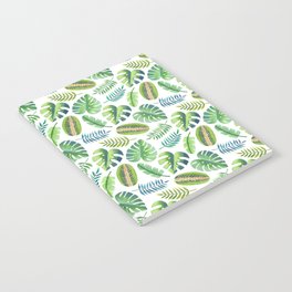 Tropical leaves (white background)  Notebook