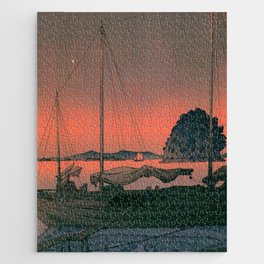 Harbour Sunset by Kawase Hasui Jigsaw Puzzle