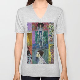 Klimt Collage V Neck T Shirt