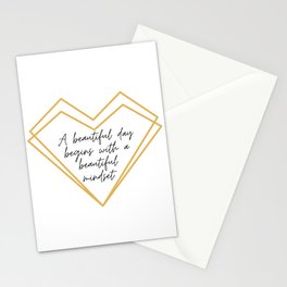A Beautiful Day Begins With A Beautiful Mindset Stationery Card