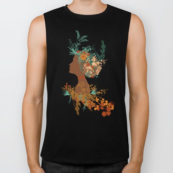 Mujer floral Biker Tank