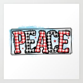 Peace Christmas Funny Art Print