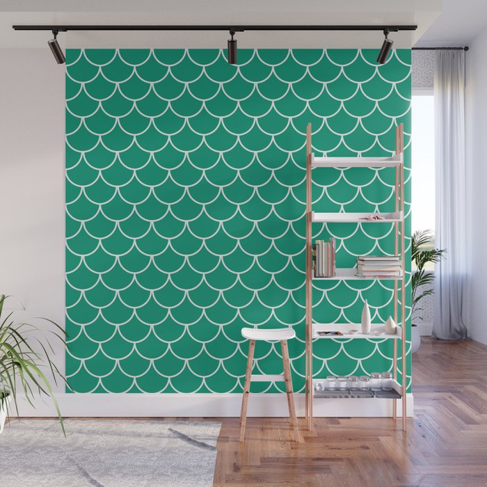 Emerald Scales Wall Mural
