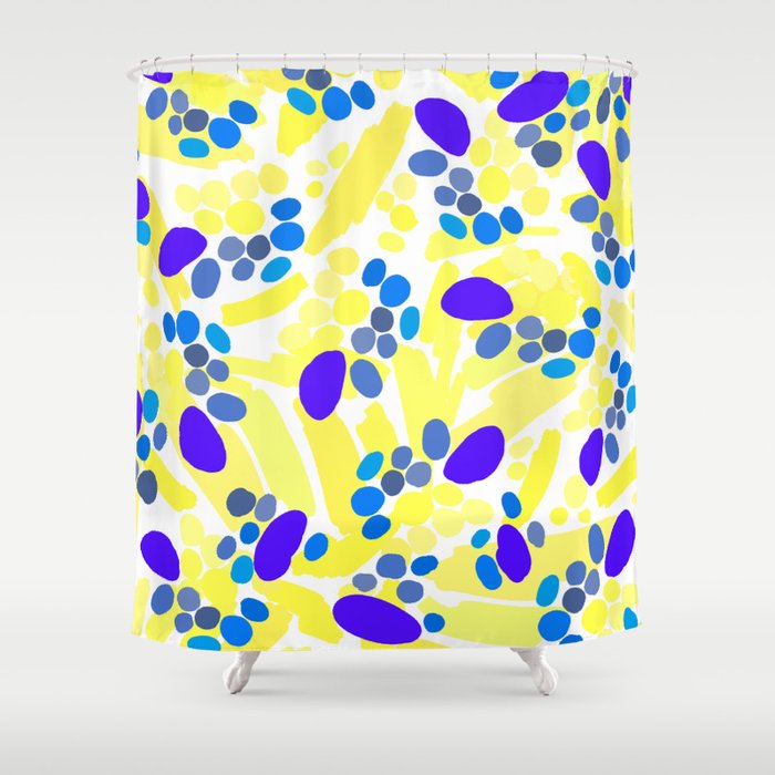 Slashes and Shapes Abstract Shower Curtain