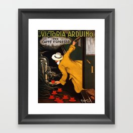 Coffee Vintage Poster-La Victoria Arduino Caffe Expresso Italy - Advertising / Coffee Vintage Poster Framed Art Print