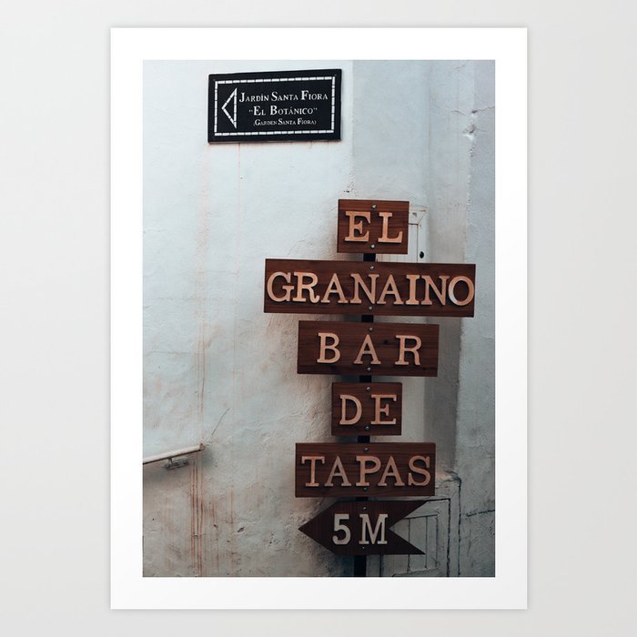 Tapas bar Spain  Art Print