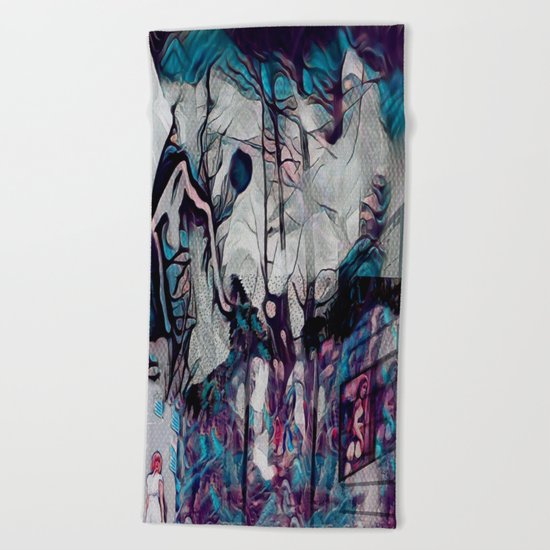 Within This Strange And Frightening World Beach Towel
