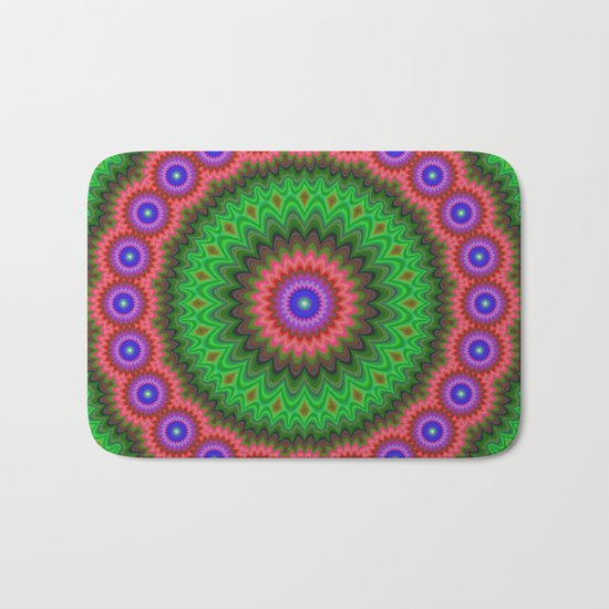 Mandala flower bouquet Bath Mat