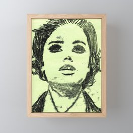 Monoprinted Woman Framed Mini Art Print