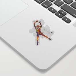 American football player in watercolor Sticker
