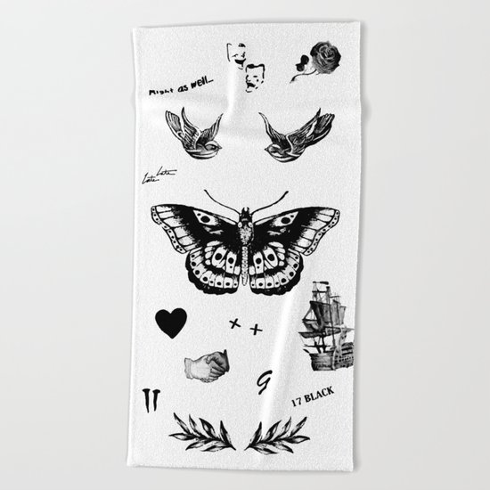 Tattoo à la Harry Beach Towel