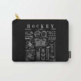 Ice Hockey Player Winter Sport Vintage Patent Print Carry-All Pouch | Patentimage, Hockeyfan, Icehockey, Hockeyplayer, Sport, Patent, Patents, Winter, Hockeyteam, Drawing 
