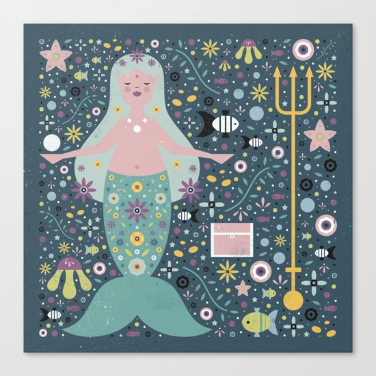 Mermaid in the Depths Canvas Print