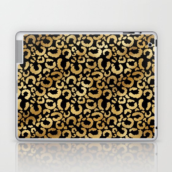 Leopard Gold Black Modern Collection Laptop & iPad Skin
