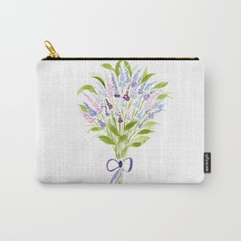 Lavender Bouquet Watercolor Carry-All Pouch
