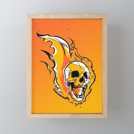 Red Hot Skull Framed Mini Art Print