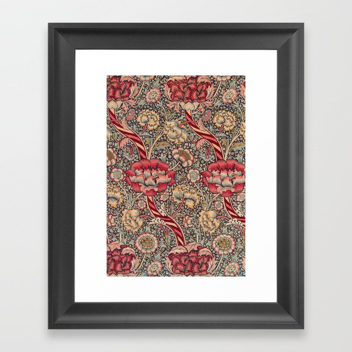 Vintage Floral pattern - William Morris Wandle Framed Art Print