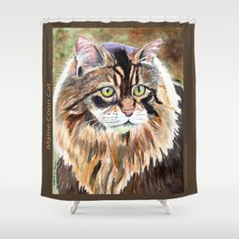 Maine Coon Cat Shower Curtain
