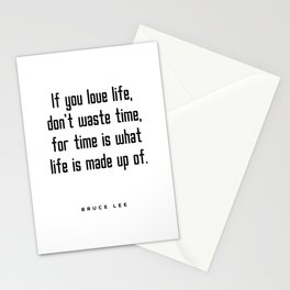 Don't Waste Time - Motivational, Inspiring Print - Typography Stationery Card