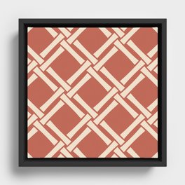 Classic Bamboo Trellis Pattern 556 Framed Canvas