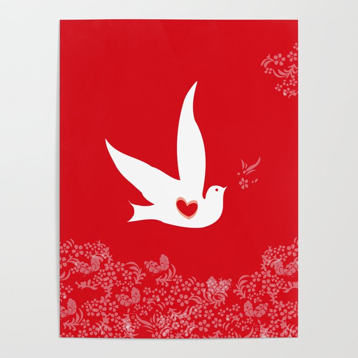 Wings of Love - Red Poster