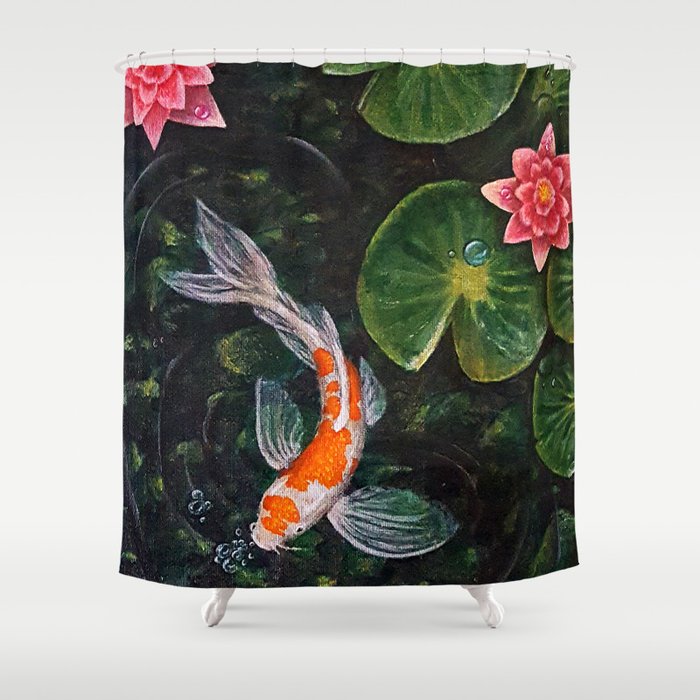 Koi Pond Shower Curtain