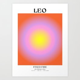 Leo Gradient Print Art Print