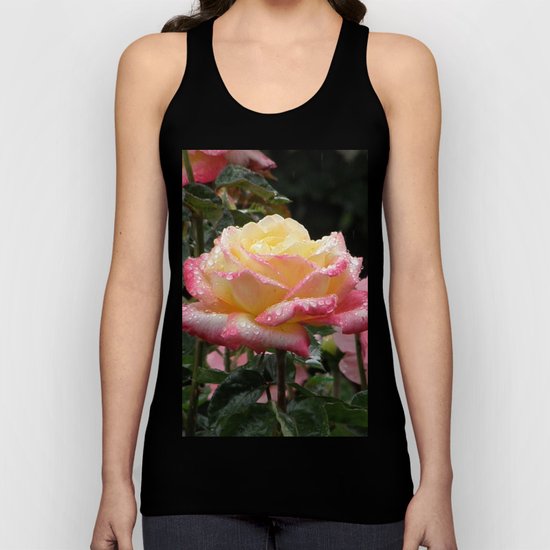Rose in the Rain Unisex Tank Top