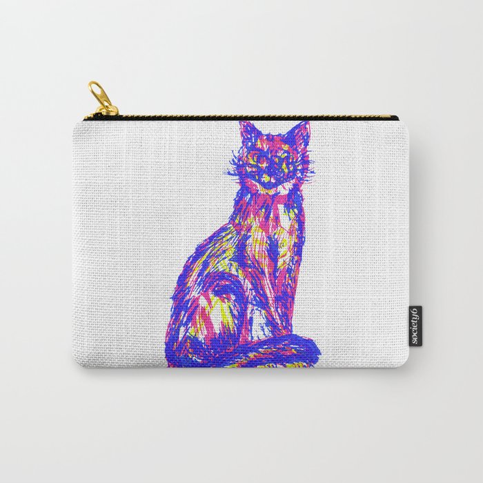 Mischievous tri-colored cat Carry-All Pouch