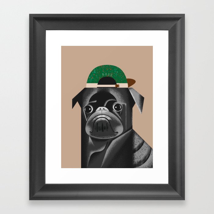cute animal-black dog 2,puppies,gift Framed Art Print
