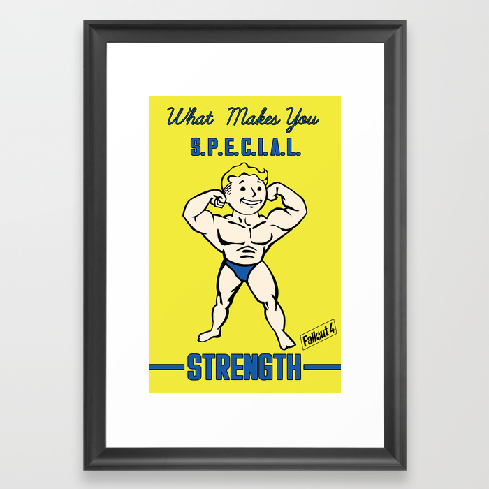 Strength S P E C I A L Fallout 4 Framed Art Print By Sgrunfo Society6