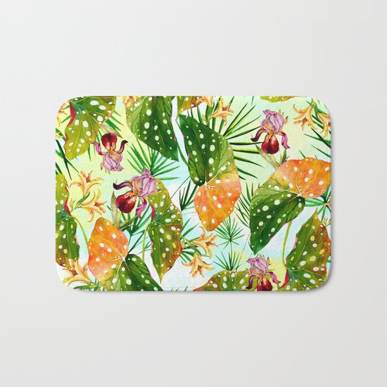 Tropical exotic pattern Bath Mat