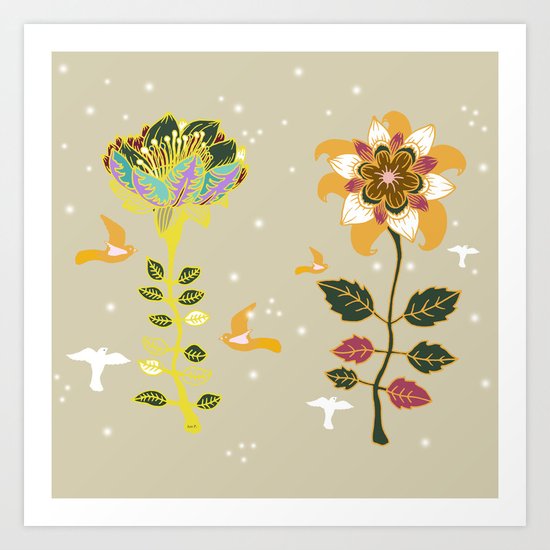 Two flowers Art Print
