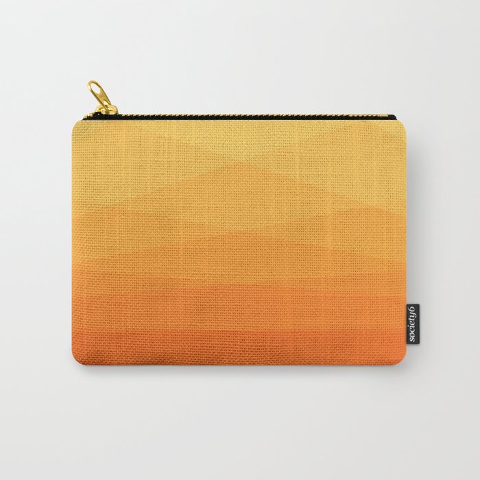 Orange and yellow ombre polygonal geometric pattern Carry-All Pouch