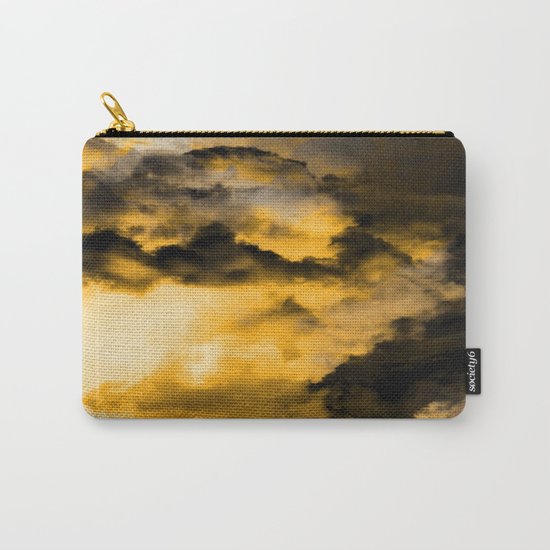 Vitality - Cloudy Abstract In Orange And Black Carry-All Pouch