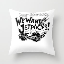 Science Research Technology Jetpacks Gifts Throw Pillow