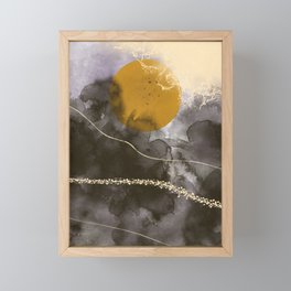 Eclipse of Dawn: Shadows and Sunrise Embrace Framed Mini Art Print