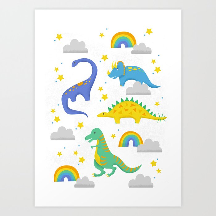 dinosaurs and rainbows