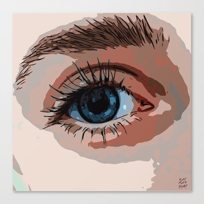 Eye Close Up Digital Pop Art Vector Illustration Canvas Print By Kaimatsuri