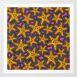 Psychedelic Starfish Pattern 2 Art Print