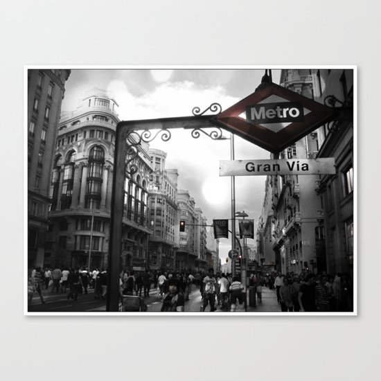 Gran Via-Madrid Canvas Print