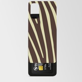 Abstract Zebra Stripes Pattern - Lemon Meringue and Bistre Android Card Case