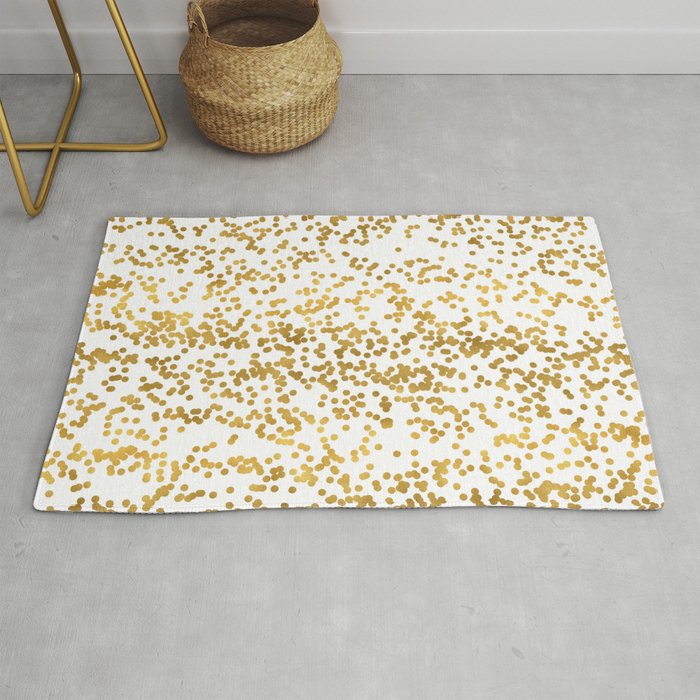 Chic Glam Confetti Dots Rug By Joacreations Society6 Chic Glam Confetti Dots Rug