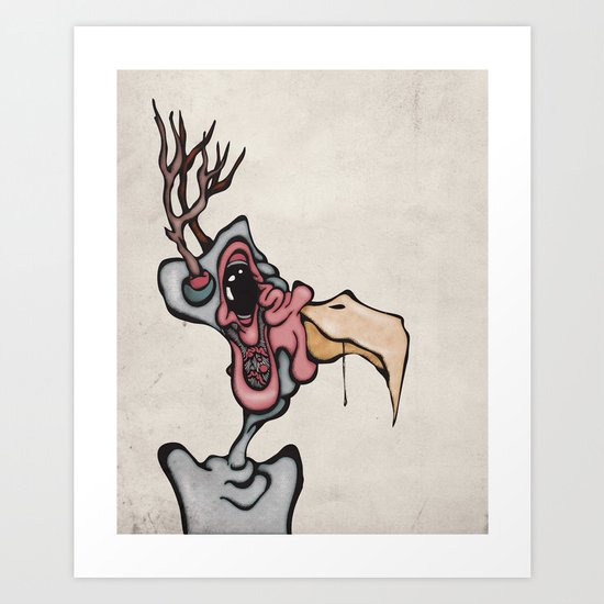 Buck n' Cluck Art Print